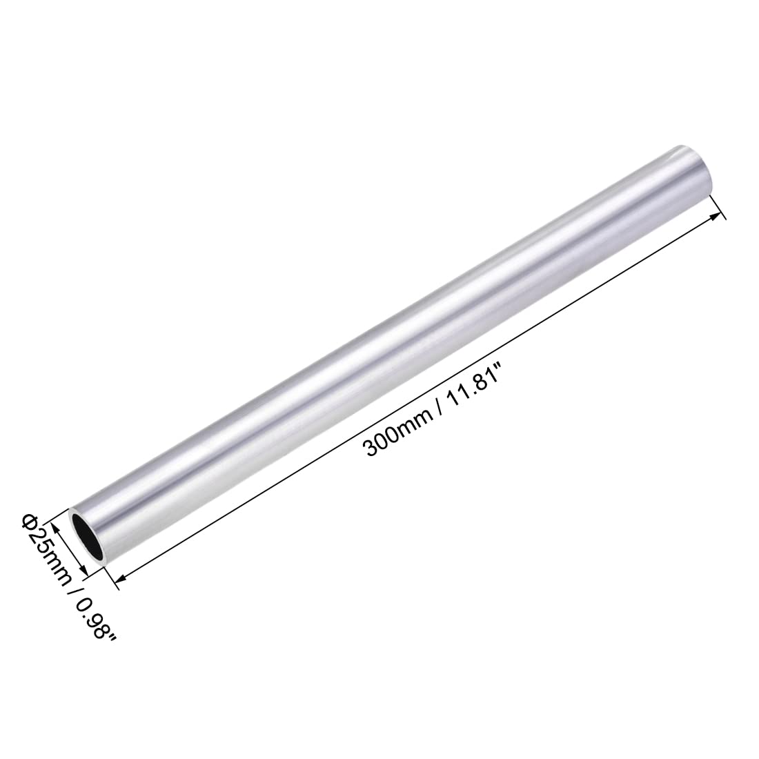 Aluminium Rundrohr 25x21 Mm – Länge 100 Mm, 6063, Nahtlos, Für Rahmen, Modelle & DIY-Projekte