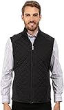 Perry Ellis Men's Quilted Mix Media Vest