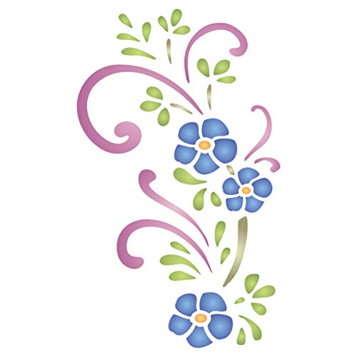 Pochoirs pour murs à motif floral classique pour frise nette - 2
