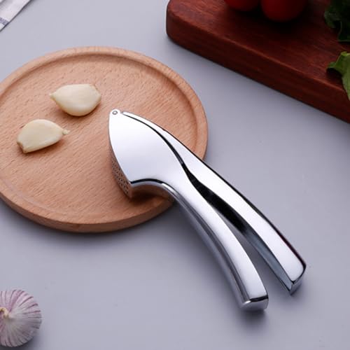 Foto von CALIYO Knoblauchpresse,Knoblauchpresse professionelle mit ergonomischem Griff und Schaeler-Set Spuelmaschinefest, praktischer Küchenhelfer.