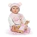 XCTLZG Reborn Dolls Cute Reborn Baby Girls Dolls Blinking Eyes Soft Silicone 22 Pollici 55 cm Realistiche realistiche Bambole Appena Nate