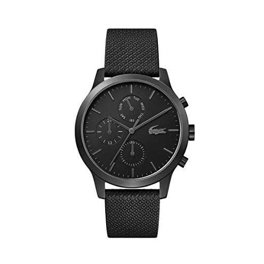 Lacoste Reloj Analógico de Cuarzo multifunción para hombre con Correa en piel Negro - 2010997