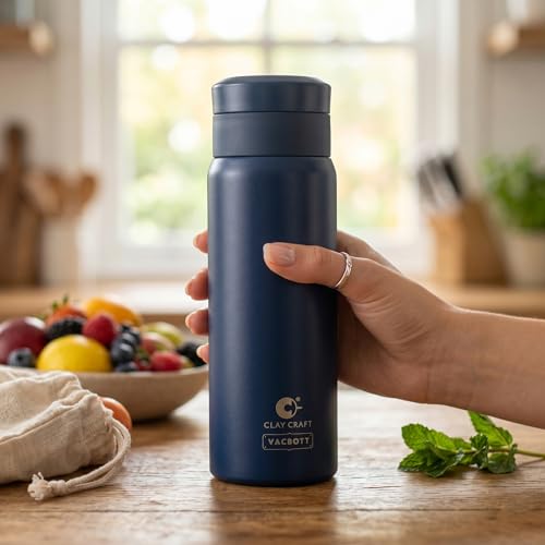 Image of CLAY CRAFT VACBOTT Legend Apex Double Wall|18 Hours Hot and 24 Hours Cold Vacuum Insulated Flask 550ml, 1Pcs, Steel Bottles for Travelling|BPA-Free|Leak Proof|BIS Certified|1Year Limited Warranty