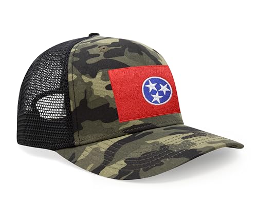 Image of International Tie State Hat for Men and Women, Adjustable Snapback Trucker Baseball Cap with Embroidered Patch