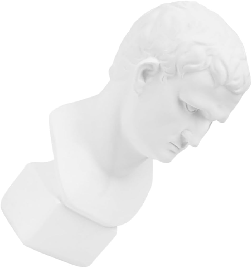 Cabilock Resin Bust Statue Decor Small White Sculpture for Desktop Display