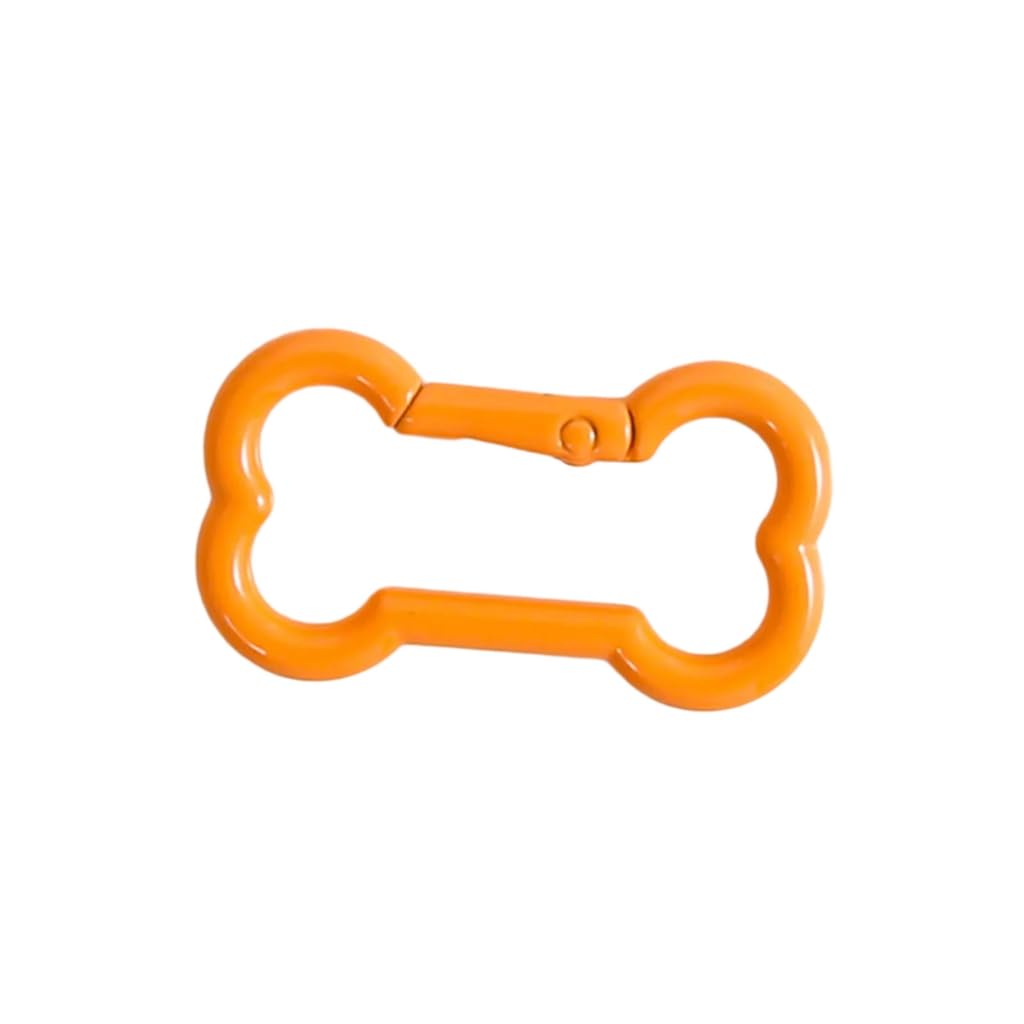 Elnwnnkc Vibrant Bone Keychain Spring Clasp for Pet Lovers Crafting Alloy Jewelry