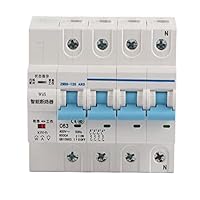 Intelligenter Leistungsschalter, WiFi 4P Drahtloser Fernsteuerungsschalter, 25A 40A 63A 80A 100A Leitungsschutzschalter, ZMB9-125 400V Sicherungsautomat(63A)