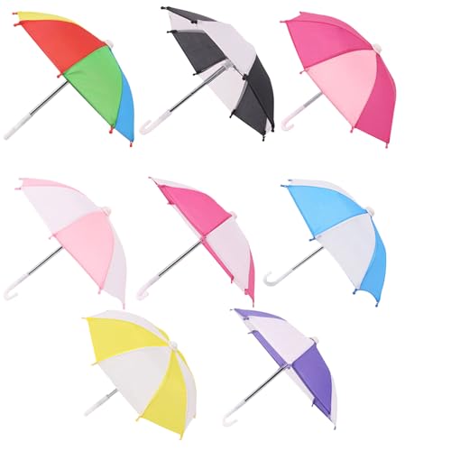 Mini parapluies Homoyoyo lot de 8 modèles résistants pour maison de poupée miniature