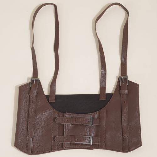 eYLun Women Underbust Corset Belt Faux Leather Wide Elastic Belts Steampunk Strap Waist Corset Belt4