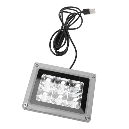 Socobeta Luz Negra LED 405 Nm Luz de Inundación de Negra Impermeable para Fiestas Luminosas y Actuaciones en Escenario 6 W 1 Unidad