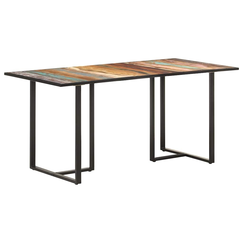 vidaXL Table de Salle à Manger Table de Cuisine Table à Dîner Table de Repas Meuble de Cuisine Maison Intérieur 160 cm Bois de Récupération Massif