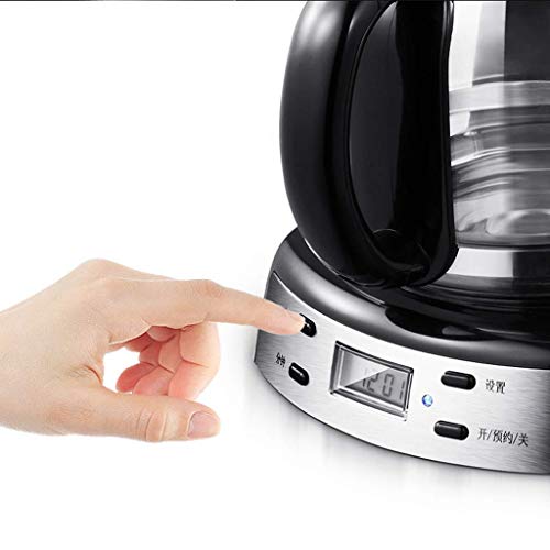 Cafetera programable de Acero Negro/Acero Inoxidable, máquina de café Home Automática Automática Mini BOT Tipo de Goteo… - Imagen 4