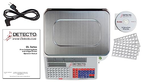 Báscula Detecto DL1030 con impresora integral 30 lb x 0.01 lb miniatura 5