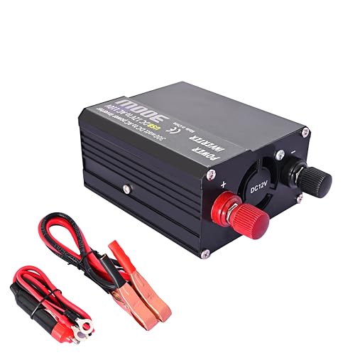 Image of 300W Power Inverter DC 12V to 110V AC Car Adapter, 400W Peak with 2AC Outlets& Dual USB Ports(2.4A), AC Outlet for Laptop/TV, USB for Phone iPad, for Car RV Truck Camping Emergency