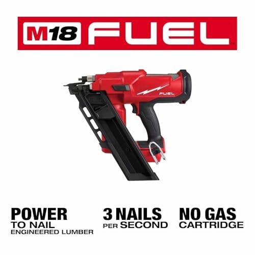 Image of 2745-20 for Milwaukee M18 Brushless Cordless Framing Nailer - Bare Tool | Length 14.1 in Height 15.2 in Width 4.7 in Weight 9.4 lbs