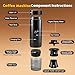 Delousiber Portable Espresso Machine & Coffee Maker, 3-in-1 with Self-Heating USB-C | 20 Bar Pressure, for Ground Coffee & Capsules | 7800mAh Battery for Camping, Car, Office & Travel (Black)