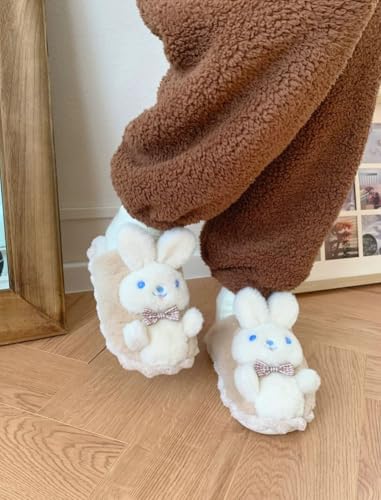 Women's Cute Animal Bunny Slippers Furry House Slipper Warm & Plush Perfect for Winter & Indoor/Outdoor Use2
