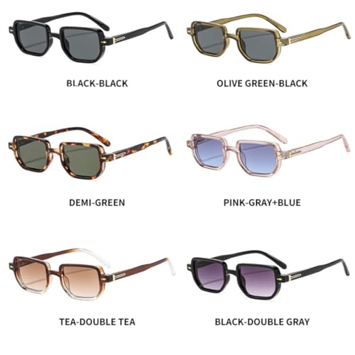 Lunettes de soleil rétro de mode luxe aux finitions rivets d'exception - 6