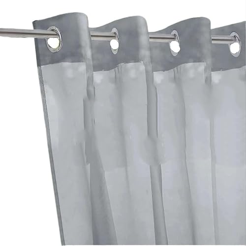 TANGSIYANG Outdoor Curtains 1PC Outdoor Sheer Curtain Front Porch Pergola Waterproof Voile Drapes Window(1PC Gray,L 132x274cm)