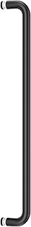Ranbo Glass Shower Door Towel Bar 20 Inch Stainless Steel Sliding Shower Door Handle Replacement with Matte Black Finish for Commercial and Residential Glass Doors