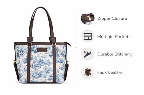 Image of FUOCO Purse for Women Handbag| Office Shoulder Laptop Bag, College & Shopping | Stylish PU Vegan Leather Sling with Zipper | Big Side Bag | Everyday Travel Tote Party Purse