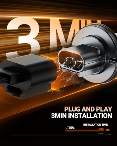 Image of SEALIGHT ๐๐๐ /๐๐๐๐ Fog Bulbs, 50,000LM 900% Ultra-Bright 6500K Cool White 70000Hrs Lifespan H13 Fog Light Bulbs, Pack of 2