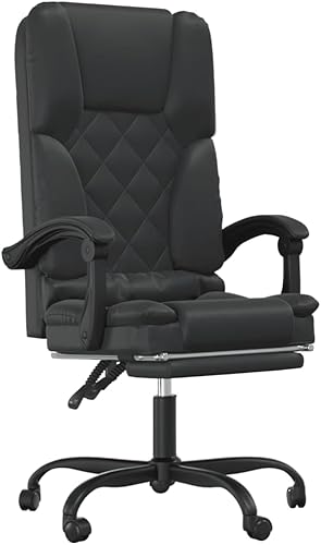 Miniatura 2 de Silla de oficinacheap Silla de juegos Silla de escritorio pequeña Silla de oficina reclinable de masaje de cuero sintético negroAdecuado para