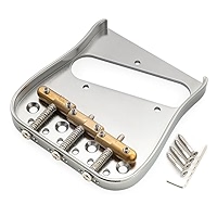 Musiclily Ultra 54mm Curved Tele Bridge with Brass Plate