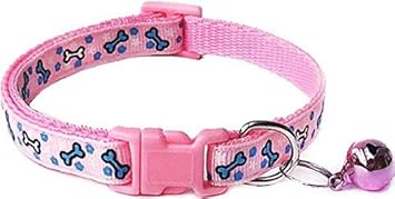 PSK PET MART Small Printed Adjustable Cat Everyday Collar (Pink, 18-30 cm)…