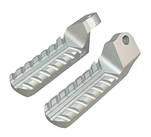 Knight Design 1 Inch Lowered Front Foot Pegs For Harley-Davidson Xr1200 And Other Mid Control Models, Sidetrax Tread, Silver Anodized #TOP4