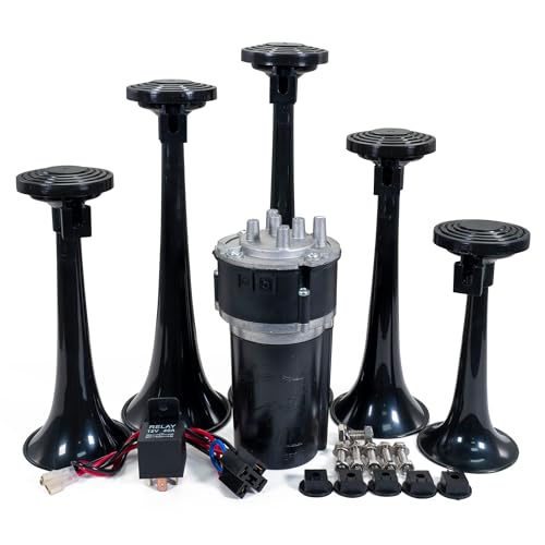 Dixie - Bocina de aire eléctrica musical – tono dixie, 12 voltios, fácil de instalar, para coches,...