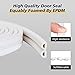 SUNMON Weather Stripping Door Seal Strip, 33Feet (10M) D-Type Soundproofing, Self Adhesive Foam Weatherstrip for Door and Window (White)
