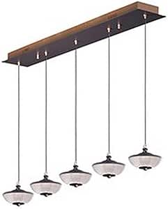ET2 Bella-20W 5 LED Linear Pendant-6 Inches Wide by 4.5 inches high