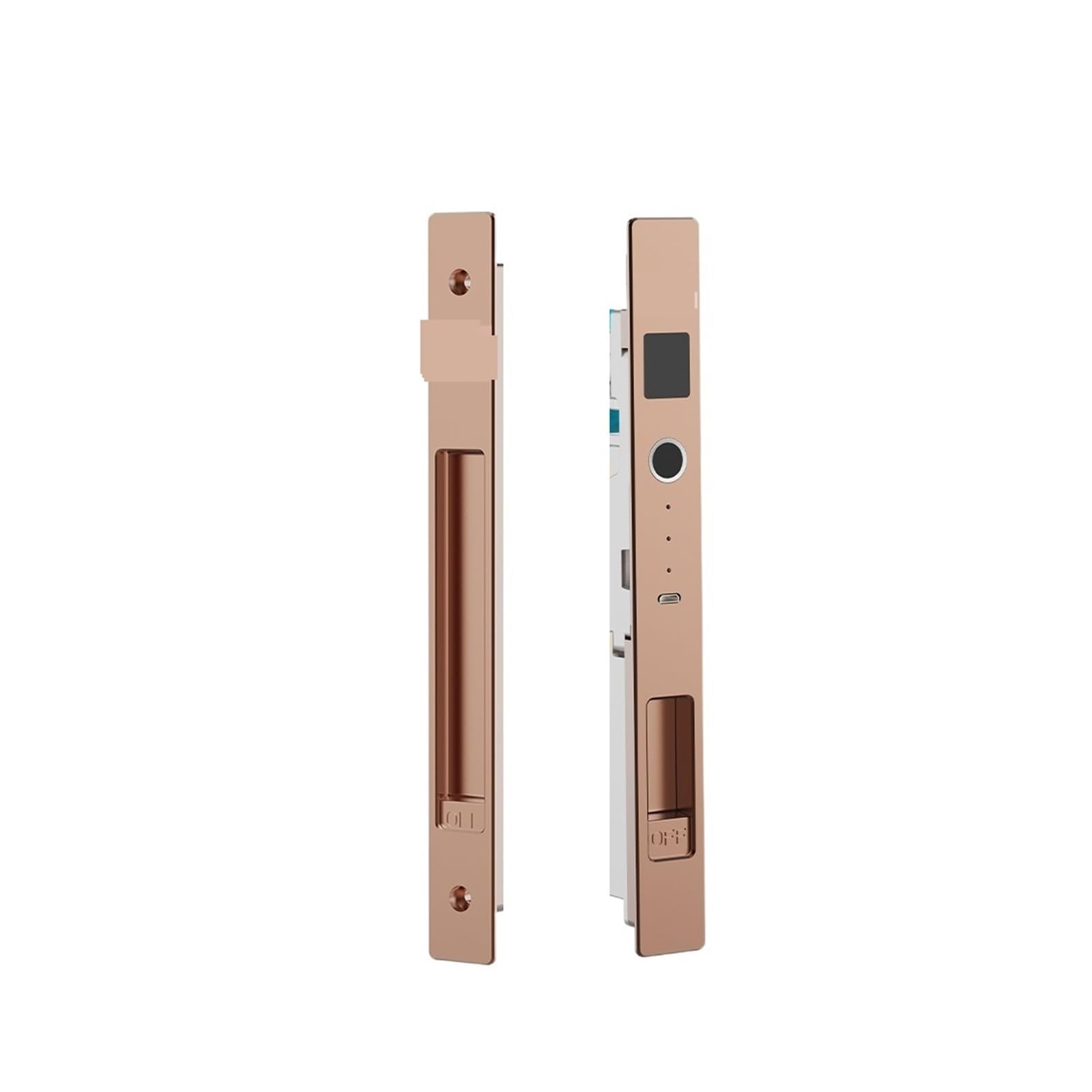 Accès sans clé pour patio et villa avec le smart lock à empreinte digitale rose gold