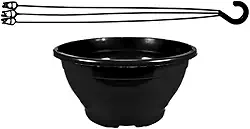 Kit de 10 Vasos 21cm Terracota Marrom com Haste 43cm Resistente à Umidade e Impacto Ideal para Rosa do Deserto Samambaia e Plantas Grasseiras