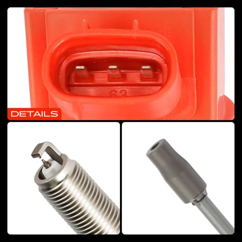 A-Premium Set of 4 Red Ignition Coil Pack and Iridium Spark Plugs by A-Premium - Used condition - Image 9