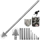 GEBYUI 多機能シャベル アウトドア フィッシング オフロード 車用 ポータブルシャベル エンジニアシャベル マンガン鋼 多機能 車載用 マンガン鋼シャベル 掘削用スチールシャベル キャンプ ガーデニング スノーシャベル 軽量で持ち運びに便利なシャベル アウトドア 収納袋付き (シュプリームエディション5 プレイス 115CM + ハンドバッグ)