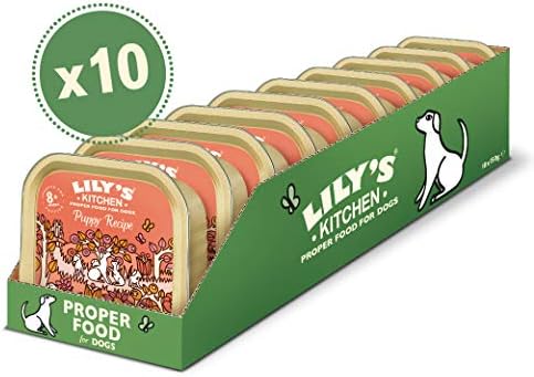 Lily's Kitchen Puppy Recipe Chicken & Salmon Natural Grain Free Complete Dry Dog Food (2.5 kg) & Puppy Recipe with Chicken - Grain Free Puppy Wet Dog Food (10 Trays x 150 g)