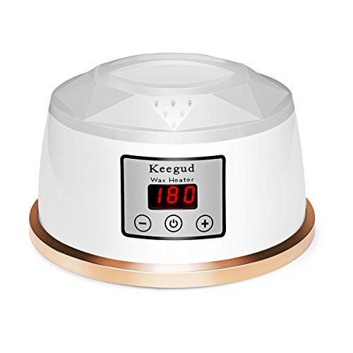 Wax Warmer Hair Removal 2018 Upgrade Version Electric Wax Heater With LCD Temperature Display and UL Certification Plug Waxing Kit Wax Melts with 4 Flavors Hard Wax Beans and 10 Wax Applicator Sticks