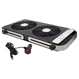 Homeponnew Wohnmobil-Dachventilator mit 4 Geschwindigkeitsstufen für einstellbaren Luftstrom, 12 V Gleichstrom, tragbarer Abluftventilator für Wohnmobile und Wohnmobile (schwarz)