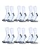 OUJIAOLEI Basketball Socks 6-Pack for Men & Women, Cushioned Crew-Length Athletic Socks with Moisture Wicking, Ideal for Gym Running Sports (White)