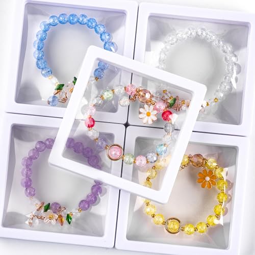 Image of XSEINO About 1200PCS 6mm Glass Beads Bracelet Making Kit,24 Assorted Black and White Series Colorful Crystal Beads for Bracelet and Jewelry Making and DIY Crafts,Friendship Bracelets