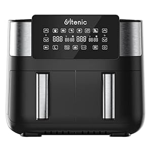 Ultenic K20 Dual Air Fryer, 6-in-1 Health Air Fryers with 2 Independent Frying Baskets, SYNC Cooking, XL 7.6L Family Sized, App with 100+ Recipes, Dishwasher-Safe