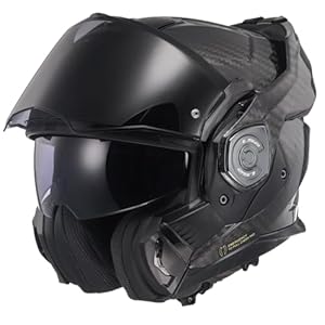 Casque Modulable Moto ADVANT X Carbon Gloss Carbon de LS2, Taille XS