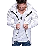 Feytuo Pullunder Herren,Pullover Winter Herren Strickjacke Oversized Zip WeißEr Schwarzer Sweatshirt Jacke Sweatshirt Sweatjacke Lederjacke Männer Weihnachts Pullover Männer Sweater