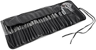 مجموعة فرش مكياج من 24 قطعة - اسود