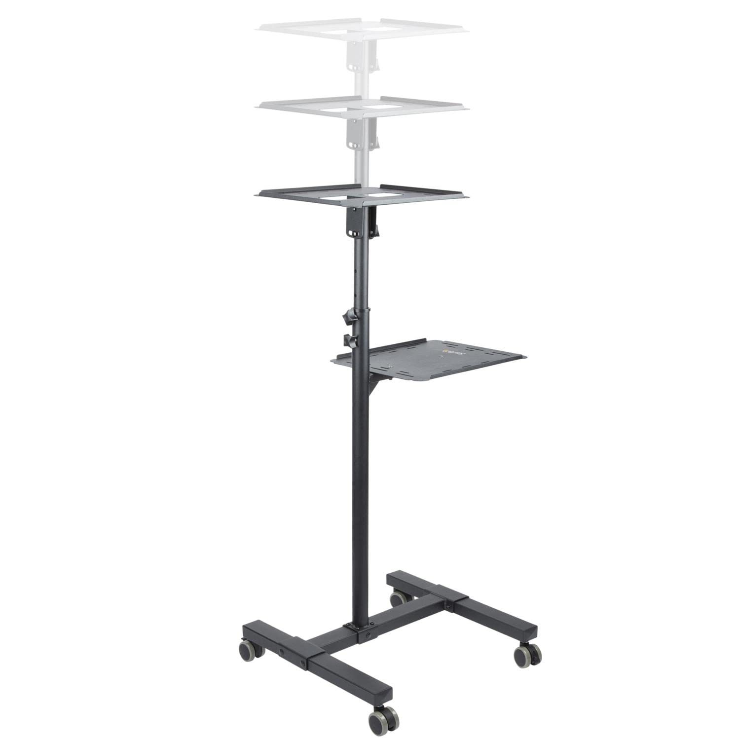 StarTech.com Table Vidéoprojecteur Support Projecteur Robuste 2 Étagères 10kg Hauteur Réglable Chariot Mobile Roues Vérouillables