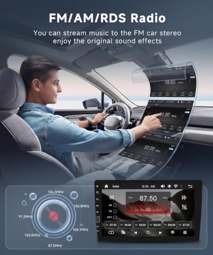 Image of Single Din Car Stereo with AM /FM /RDS Radio Backup Camera, Sellrich 9 inch IPS Touch Screen Single Din Radio Support Wireless Carplay Android Auto Bluetooth Mirror Link YouTube Online Video USB Port