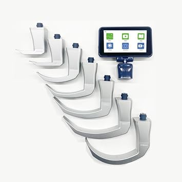 CR-31 3.2 inch/4.5 inch Touch Screen Vet Video Laryngoscope for Anesthesia Intubation with 7 Sizes of Reusable Blades 4.5 inch Touch Screen