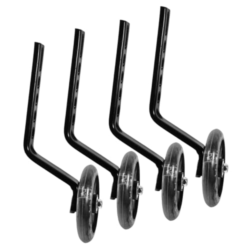 Ruedas de entrenamiento para bicicleta NULYLU 4 piezas ajustables con ruedas negras resistentes al desgaste para estabilidad y seguridad miniatura 1